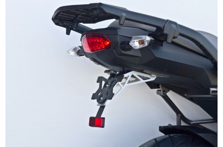 SUPPORT DE PLAQUE AVEC ECLAIREUR VERSYS 1000 (12-14) (vendu sans clig
