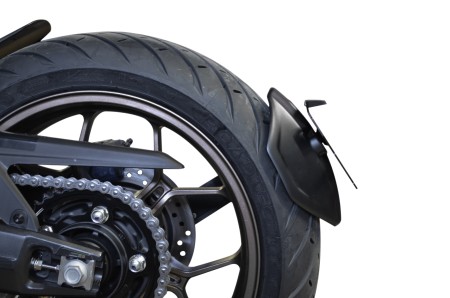 SUPPORT PLAQUE DEPORTE +GARDE BOUE CB650R, CBR650R (21-23)